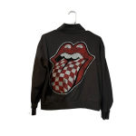 The Rolling Stones  Quarter‎ Zip Cropped Sweatshirt Women's Size Small Photo 2