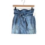 Free People Splendor in the Grass Paperbag High Waist Denim Skirt Indigo Photo 2