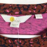 NEW Boden Maroon Floral Long Sleeve Cotton Sleep Shirt Pajamas Womens Size 10 Red Photo 2