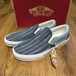 Vans  off the wall denim jeans slip on shoes sneakers women’s 8.5 new Photo 1