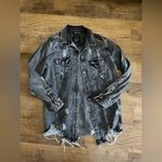 American Bazi Distress denim shacket Photo 2
