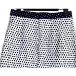 ZARA  Pleated Nautical Shell Dotted Print Mini Pencil Skirt Pockets XS Blue White Photo 5