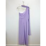 Lulus Adeline Lavender One Shoulder Scarf Maxi Dress Formal Evening Chiffon L Photo 10