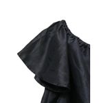 Keepsake the Label Off Shoulder Satin Top Size Small Midnight Blue Romantic Photo 2