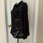 En Crême NWT En Creme Women's Black Embroidery Blouse, Sz L Photo 7