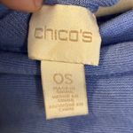  Poncho Women's One Size Fringe Casual Office Blue Purple Chicos OS Photo 1