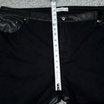 Abercrombie & Fitch Abercrombie 90s Straight Ultra High Rise Denim Vegan Leather Split Jeans Size 24 Photo 10