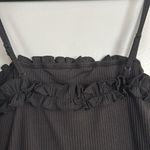 Forever 21 MOVING SALE -  Black Ruffle Top Trim Ribbed Mini Dress Photo 6
