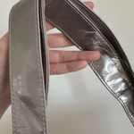 DKNY Vintage Y2K Metallic Silver Faux Leather Tote Bag Purse Photo 6