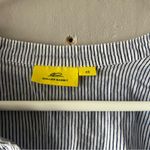 Roller Rabbit  Navy Pinstripe Embroidered Long Sleeve Blouse Size XS Photo 1