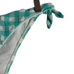 Vitamin A  Lou Tie Side Seafoam Pucker Gingham Bikini Swimsuit Bottoms Size Large Photo 5