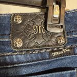 Miss Me Bedazzled Thick Stitch Skinny Jeans Women's 27 Dark Wash Embroidered Photo 11