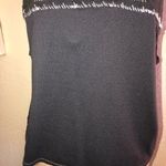 Free People We the Free Distressed Navy Tank Top with Stars & Raw Edge Sz Large Photo 2