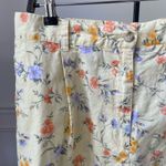 Vintage 90s Jones New York Linen Blend Yellow Floral Front Pleat Shorts 24W Size undefined Photo 1