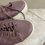 Frye Lena Leather Lace Up Sneakers Mauve Casual Women's Shoess woven sz 9.5M Photo 6