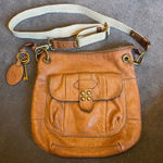 Fossil  Long Live Vintage 1954 brown leather jacket cross body purse Photo 0