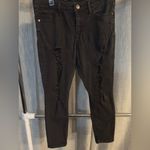 EXPRESS  12S Black Ripped Skinny Jeans-Midrise Legging Photo 0