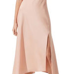ASTR NWT The Label Pink Cowl Neck Satin Slip Midi Dress Size Medium Cocktail Photo 0