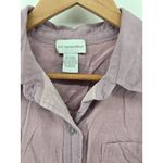 Soft Surroundings  Corduroy Button Down Shirt Purple Long Sleeve Small Photo 2