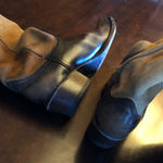 Frye Brown Leather Boots with Tan Suede Photo 0