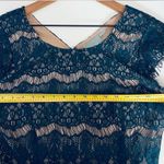 Maeve  Elsa Teal Cream Lace Peplum Women’s Dress Sz M Photo 4