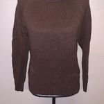 Pria brown ribbed cotton knit turtleneck sweater Size XL Photo 2
