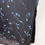 Vintage 90s Y2K Candy Rocket Sleeveless Maxi Dress with Slit Black Blue Floral Size M Photo 10