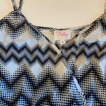 Parker  Harrison 100% Silk Chiffon Abstract Chevron Print Pattern Jumper Romper Photo 1
