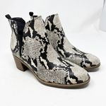 Dr. Scholls Dr. Scholl’s Teammate Snakeskin Ankle Booties Size 8 White Black NWB Photo 8
