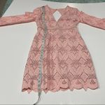 Stylestalker  Elora Light Pink Lace‎ Long Sleeve Open Back Mini Dress Size M Photo 8