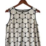 Ann Taylor Loft Women Mini Dress 12P Cotton Silk Large Dot Drop Waist Quiet Luxury Girly Photo 9
