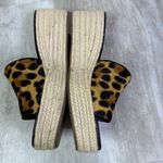 J.Crew  Wedge heel slide sandals in leopard calf hair Size 7 Photo 2
