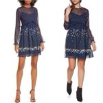 Ted Baker  Zumi Dress Pearl Print Navy Long Sleeve Photo 3