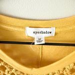 Eyeshadow Sleeveless Top with Crochet Detail in Mustard Yellow Size M Photo 3