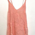 BKE NEW NWT RED BY BUCKLE Strappy Woven Tank Top Solid Pink V-Neck Sleeveless M Photo 0