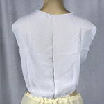 Zuliana Size XL White Front Tie Sleeveless Crop Top. Made in USA. New Tags Photo 2