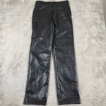 NWOT Aritzia Wilfred‎ Vegan Leather Pants High Rise Straight Leg Black Size 10 Photo 4