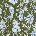 Monteau Los Angeles Chartreuse Green and White Floral Midi Dress - Medium Photo 5