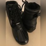 Michael Kors women black leather waterproof Easton duck boots Size 8 Photo 9