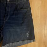 Women's plus size 22 Denim cuffed Jean shorts Distressed Bermuda Sz 22 waist 38 Blue Photo 1