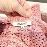 Madewell Open Stitch Austen Crewneck Pullover Sweater Weathered Berry Pink Large Photo 2