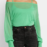 EXPRESS 74. Sea Foam Green Two-Piece Cropped Top Women’s Size XS Photo 0