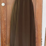 Leona by Lauren Leonard Chocolate Brown Halter Ruffle Maxi Dress Photo 0