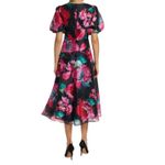 Teri Jon Rickie Freeman Black Floral Organza V Photo 2