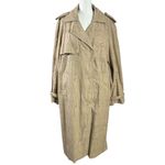 Farm Rio Khaki Pineapple Cotton Eyelet Trench Coat Size Large Neutral Bohemian Photo 8