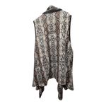 Tickled Teal  Snakeskin Print Open Front Vest. Heavyweight. Photo 1