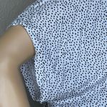 Jaclyn Smith Short Sleeve Spotted Blouse Black and White Size XL Photo 3