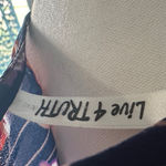 Live 4 Truth  Floral Open-Front Cardigan - Navy and Red Photo 4