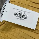 Momni NWT Pansy Pleated Ruffle Crop Blouse Mustard Yellow Size Large Photo 5