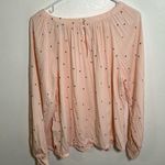 Levi's Levi’s Blouse Light Pink Black Polka Dots Long Sleeve L Photo 7